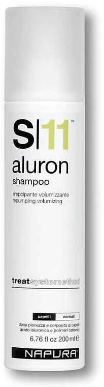 Szampon zwiększający gęstość i objętość - Napura S11 Aluron Shampoo