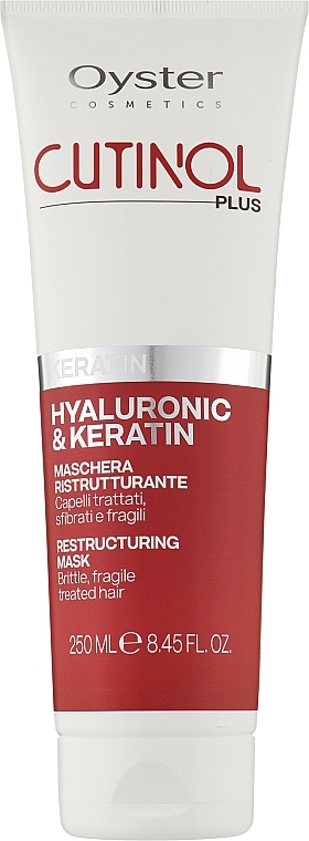 Maska do włosów łamliwych i osłabionych - Oyster Cutinol Plus Keratin Restructuring Mask — Zdjęcie N1