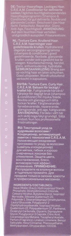 Odżywka do włosów kręconych - Revlon Professional Be Fabulous C.R.E.A.M. Curl Defining Conditioner — Zdjęcie N4