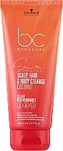 Szampon do skóry głowy, włosów i ciała - Schwarzkopf Professional Bonacure Sun Protect 3-In-1 Scalp, Hair & Body Cleanse Coconut — Zdjęcie N2