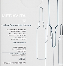 Ampułki przeciw wypadaniu włosów - Medavita Lotion Concentree Ampoules For Men — Zdjęcie N1