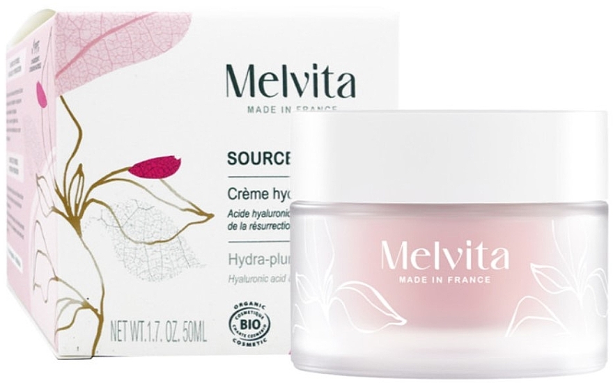 Nawilżający krem do twarzy - Melvita Source De Roses Hydra-Plumping Cream — Zdjęcie N2