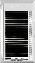 Rzęsy do przedłużania D 0,07 (9 mm), 25 kresek - Divalashpro — Zdjęcie N1