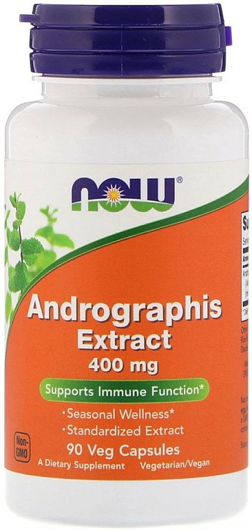 Ekstrakt z andrographis w kapsułkach - Now Foods Andrographis Extract — Zdjęcie N1