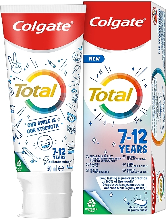 Pasta do zębów dla dzieci w wieku 7-12 lat - Colgate Total Junior Toothpaste — Zdjęcie N3