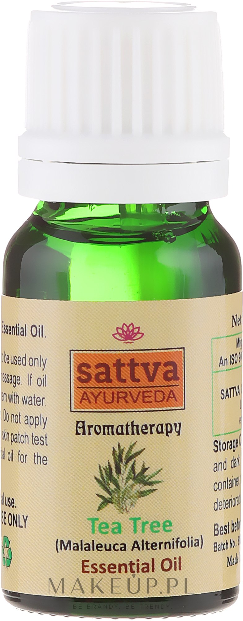 Olejek z drzewa herbacianego - Sattva Ayurveda Aromatherapy Tea Tree Essential Oil — Zdjęcie 10 ml