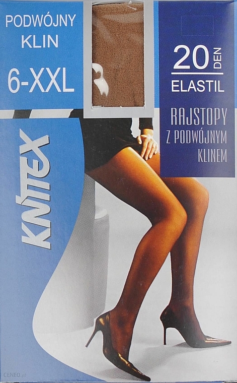 Rajstopy damskie Elastil 20 DEN, beige - Knittex — Zdjęcie N5