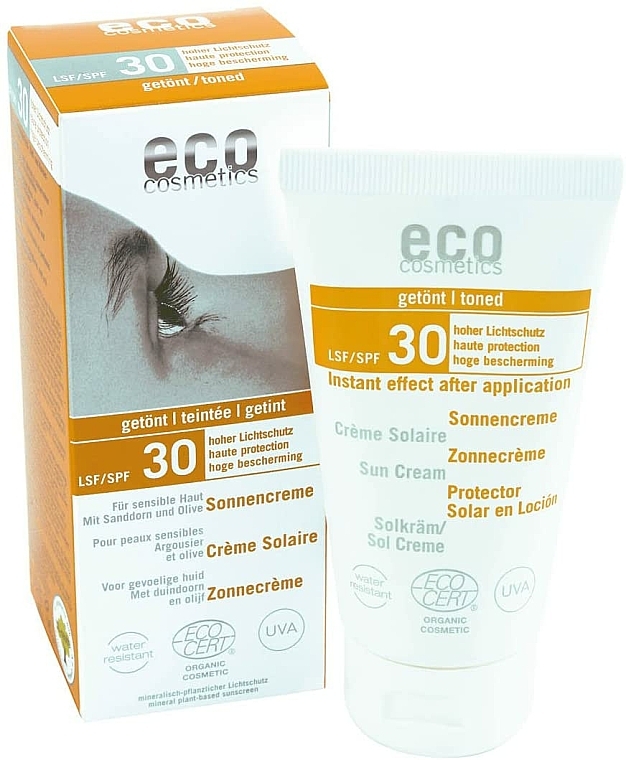 Wodoodporny krem przeciwsłoneczny SPF 30 z efektem opalania - Eco Cosmetics Sonne SLF 30 Getoent — Zdjęcie N2