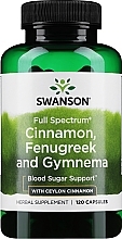 Kup Suplement diety Cynamon, Kozieradka i Gymnema, 200 mg - Swanson Full Spectrum Cinnamon Fenugreek & Gymnema