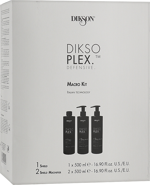 Profesjonalny zestaw do pielęgnacji włosów - Dikson Dikso Plex (shield/500ml + hair/cr/2x500ml) — Zdjęcie N2