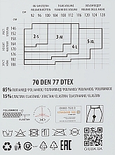 Rajstopy damskie Blues 3D, 70 Den, caffe - Giulia — Zdjęcie N3