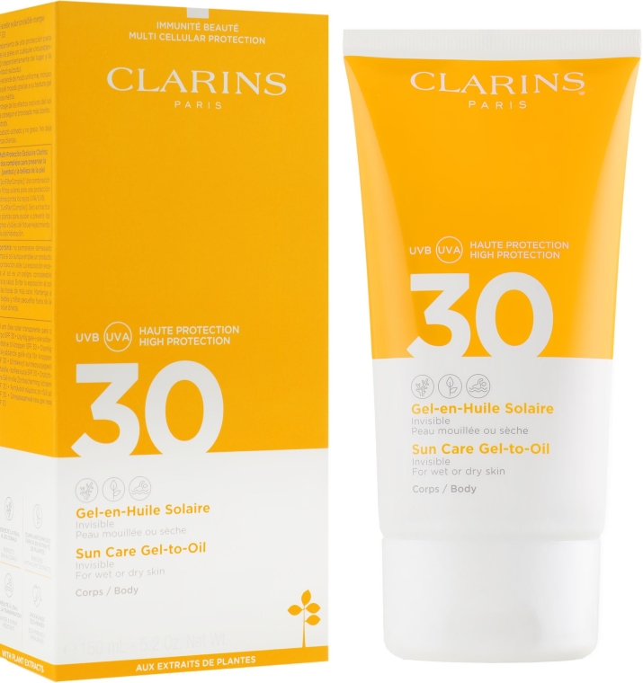 Przeciwsłoneczny żel-olejek do ciała do skóry suchej i mokrej SPF 30 - Clarins Sun Care Gel-to-Oil