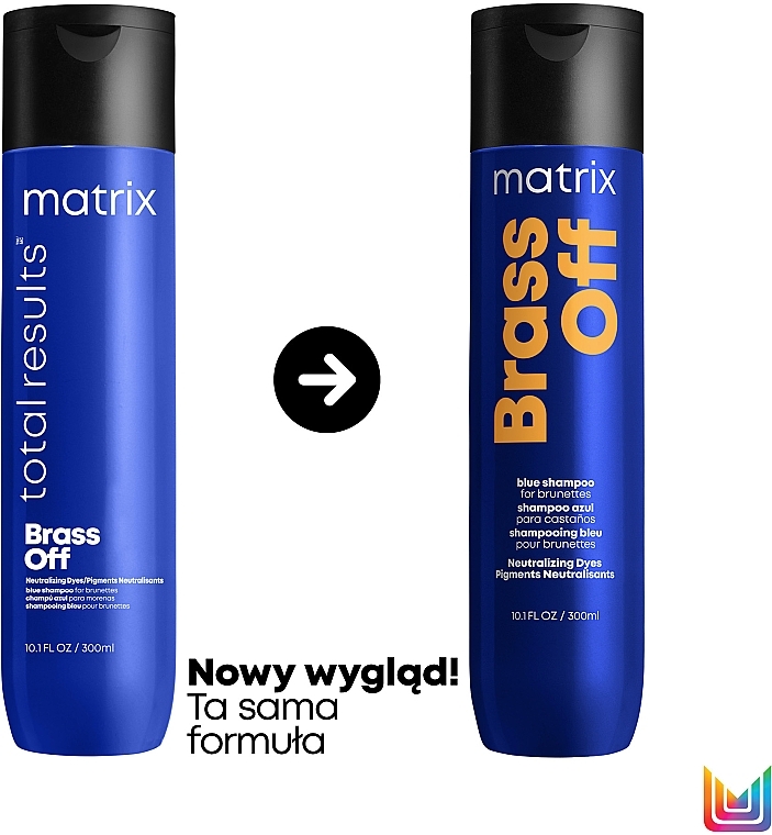 Szampon chroniący kolor włosów farbowanych - Matrix Total Results Brass Off Blue Shampoo For Brunettes — Zdjęcie N2