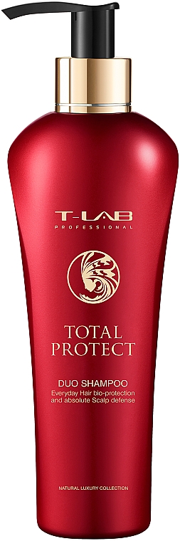 Szampon do bioprotekcji i nawilżania włosów - T-Lab Professional Total Protect Duo Shampoo — Zdjęcie N1