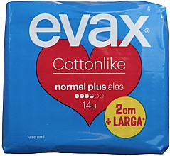 Kup Wkładki higieniczne Normal Plus ze skrzydełkami, 14 szt. - Evax Cottonlike