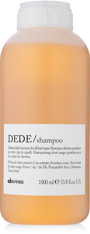 Delikatny szampon do wszystkich rodzajów włosów do codziennego stosowania - Davines Dede Delicate Daily Shampoo — Zdjęcie N1