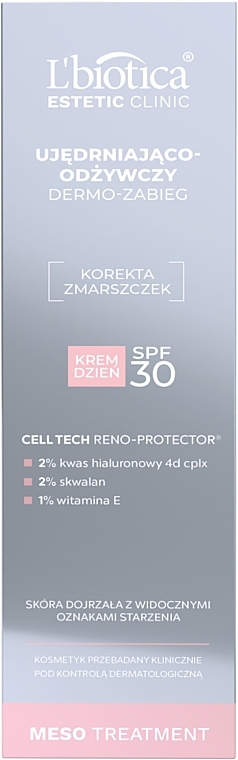 Ujędrniająco-odżywczy dermozabieg do twarzy na dzień SPF 30 - L’biotica Estetic Clinic MESO Treatment — Zdjęcie N3