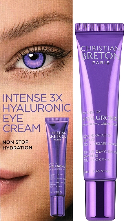 Krem pod oczy z kwasem hialuronowym - Christian Breton Eye Priority Intense 3x Hyaluronic Eye Cream — Zdjęcie N2