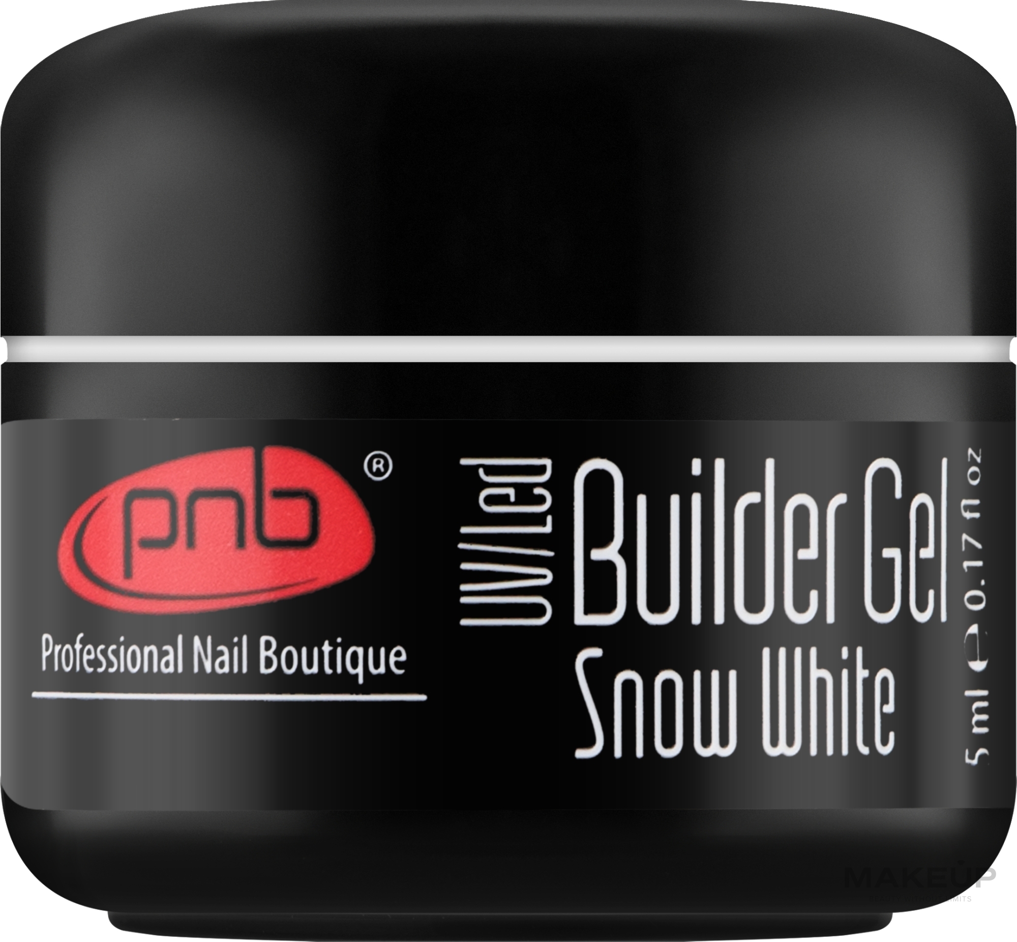 Jednofazowy żel budujący do paznokci, Snow white - PNB UV/LED Builder Gel Cover Snow White — Zdjęcie 5 ml