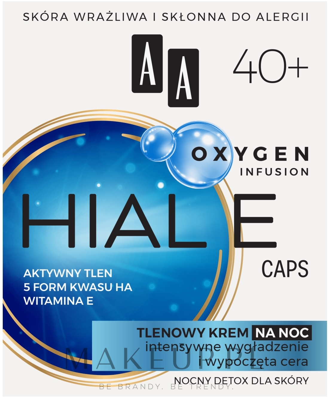 Oxygen Infusion Hial E Caps 40 Tlenowy Krem Wygladzajacy Do Twarzy Na Noc Makeup Pl