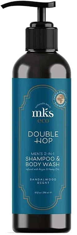 Szampon do włosów i żel pod prysznic 2 w 1 - MKS Eco Double Hop Men’s Shampoo & Body Wash Sandalwood Scent — Zdjęcie N1