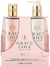 Zestaw - Grace Cole Vanilla Blush & Peony Body Care Duo (sh/gel/300ml + h/body/lot/300ml) — Zdjęcie N1