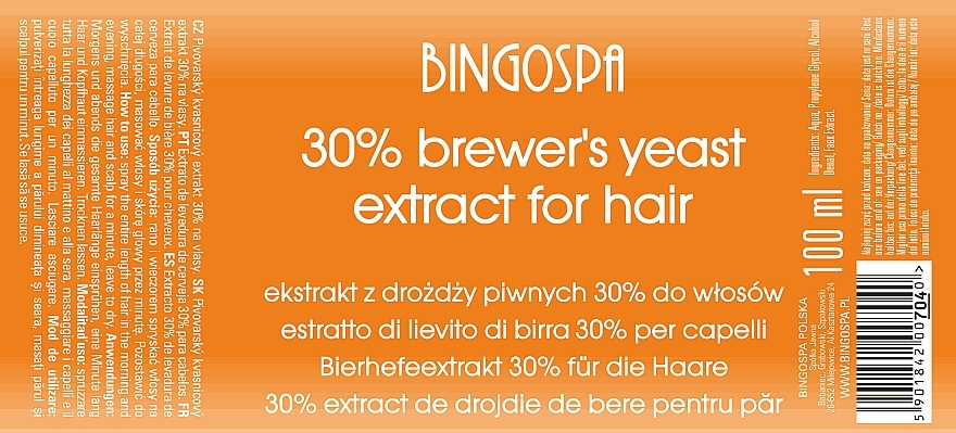 Ekstrakt z drożdży piwnych 30% - BingoSpa — Zdjęcie N2