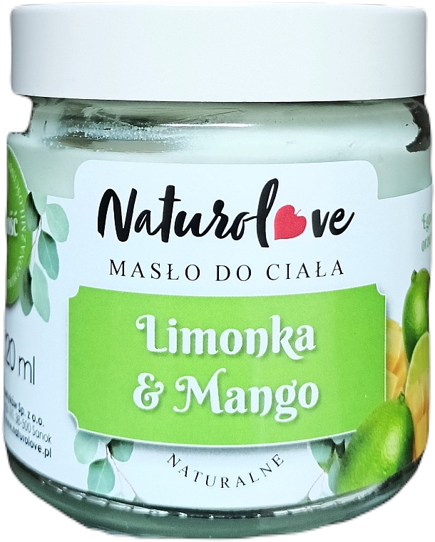 Naturalne masło do ciała z limonką i mango - Naturolove — Zdjęcie N1