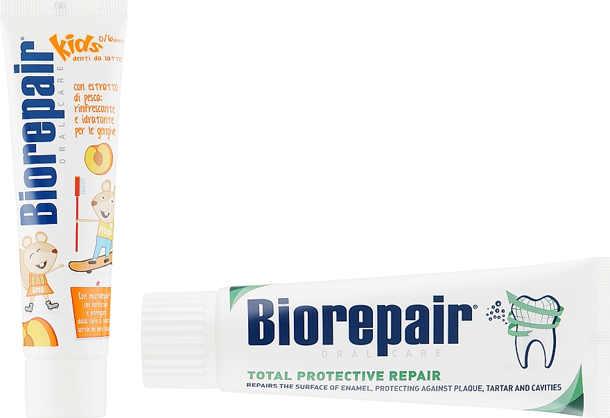 Zestaw Absolutna ochrona i regeneracja, Brzoskwinia - Biorepair (toothpaste/50 + toothpaste/75ml)