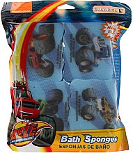 Kup Zestaw jasno-niebieskich gąbek do kąpieli dla dzieci Flash, 4 szt. - Blaze And The Monster Machines Bath Sponges
