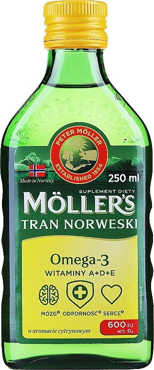 Tran w płynie o smaku cytrynowym - Möller’s 