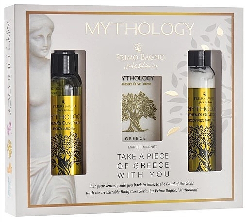 Zestaw - Primo Bagno Mythology Athena's Olive Youth Set (b/cr/100 ml + b/aroma/100 ml + magnet) — Zdjęcie N1