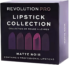 Zestaw 5 szminek do ust - Revolution Pro 5 Lipstick Collection Matte Noir — Zdjęcie N1