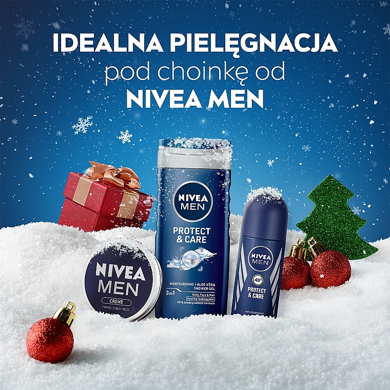 Zestaw - NIVEA MEN Get Protected (sh/gel/250ml+deo/50ml+cr/75ml) — Zdjęcie N2