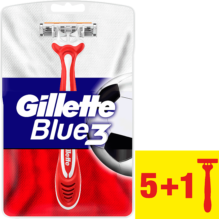 Maszynki do golenia, 5+1 szt. - Gillette Blue III Red and White — Zdjęcie N4