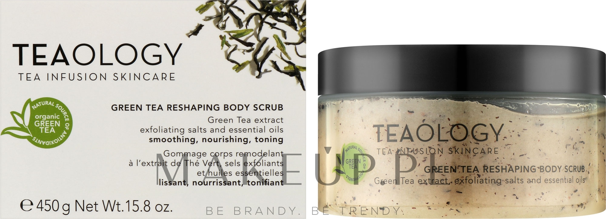 Peeling do ciała - Teaology Green Tea Reshaping Body Scrub — Zdjęcie 450 g