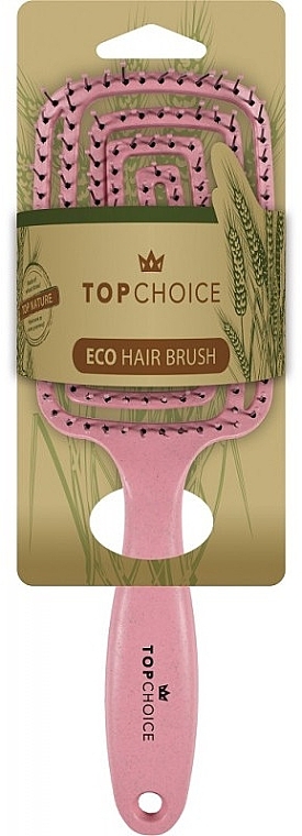 Szczotka do włosów, 64784, różowa - Top Choice Eco Hair Brush — Zdjęcie N2