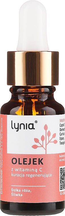 Olejek do twarzy z witaminą C Kuracja regenerująca - Lynia — Zdjęcie N1