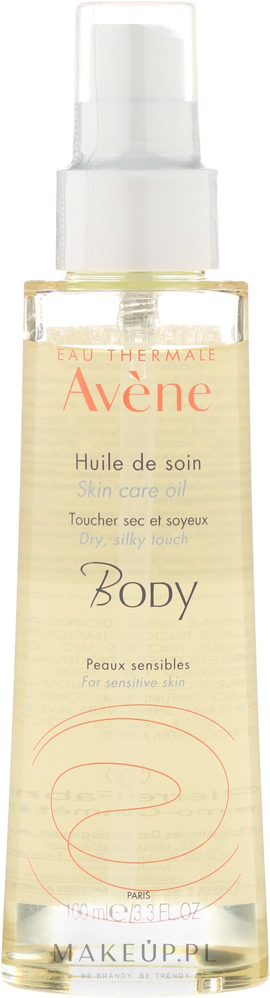 Suchy olejek pielęgnacyjny do ciała do skóry wrażliwej - Avène Body Skin Care Oil — Zdjęcie 100 ml