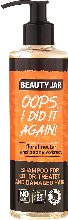 PRZECENA! Szampon do włosów farbowanych Oops... I did it again - Beauty Jar Shampoo For Colour-Treated And Damaged Hair * — Zdjęcie N4
