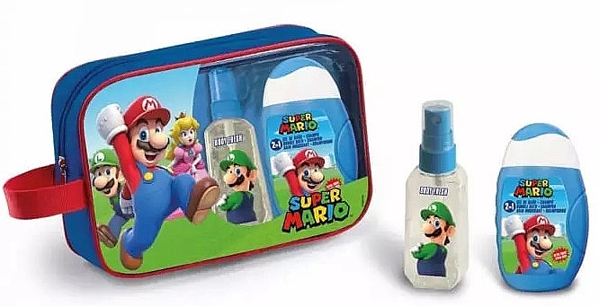 Zestaw - Lorenay Super Mario (sh/gel/110ml + b/spray/90ml + bag) — Zdjęcie N1