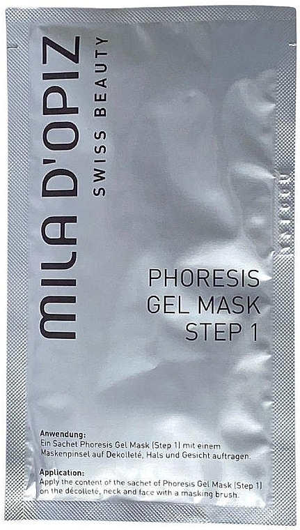 Maska żelowa - Mila D’Opiz Swiss Beauty Phoresis Gel Mask Step 1 — Zdjęcie N1