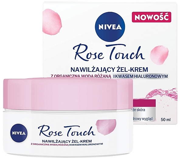 Różany krem-żel nawilżający do twarzy - NIVEA Rose Touch Moisturizing Gel Cream — Zdjęcie N8