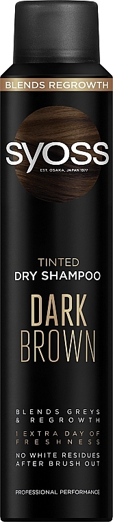 Suchy szampon do włosów ciemnych - Syoss Tined Dry Shampoo