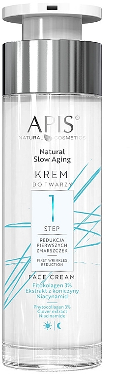 Krem do twarzy przeciw pierwszym oznakom starzenia - APIS Professional Natural Slow Aging Step 1 First Wrinkles Reduction Face Cream — Zdjęcie N1