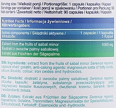 Suplement diety Jagody palmy sabałowej - Allnutrition Adapto Saw Palmetto — Zdjęcie N3