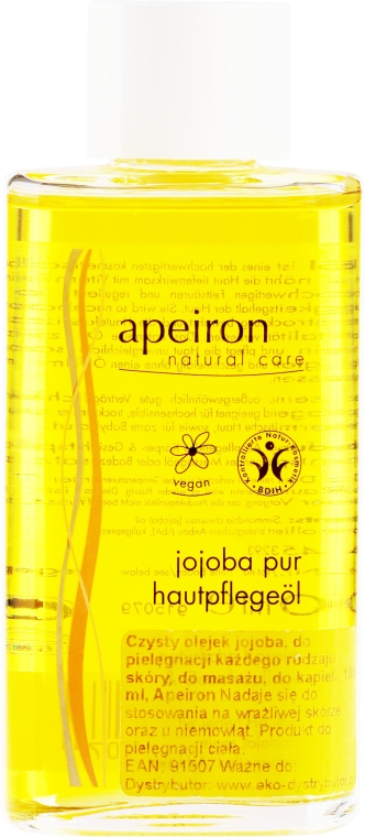 Czysty olej jojoba - Apeiron Jojoba Oil Pure — Zdjęcie N3