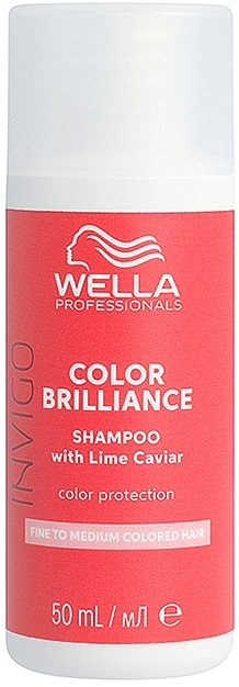 Szampon do włosów normalnych, cienkich i farbowanych - Wella Professionals Invigo Color Brilliance Color Protection Shampoo (miniprodukt) — Zdjęcie N1