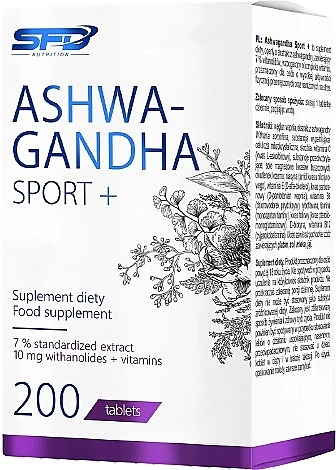 Ashwagandha Sport+ - SFD Nutrition Suplement Diety  — Zdjęcie N2