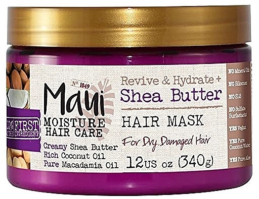 Maska do włosów suchych i zniszczonych Masło Shea - Maui Moisture Revive & Hydrate Shea Butter Hair Mask — Zdjęcie N1